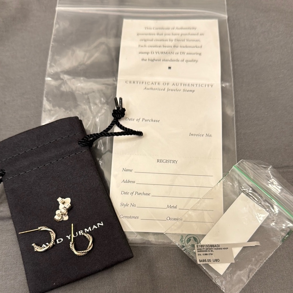 David Yurman Twisted Silver Earrings